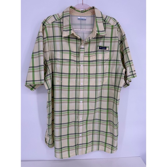 Columbia Other - Columbia Men's Green Plaid Short Sleeve Button Up Shirt Size XXL Outdoor Casual‎